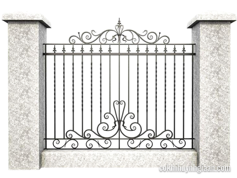 Mẫu hàng rào bảo vệ bằng sắt mã HRBV033 khiến nhiều người bị thu hút bởi vẻ đẹp trang nhã 